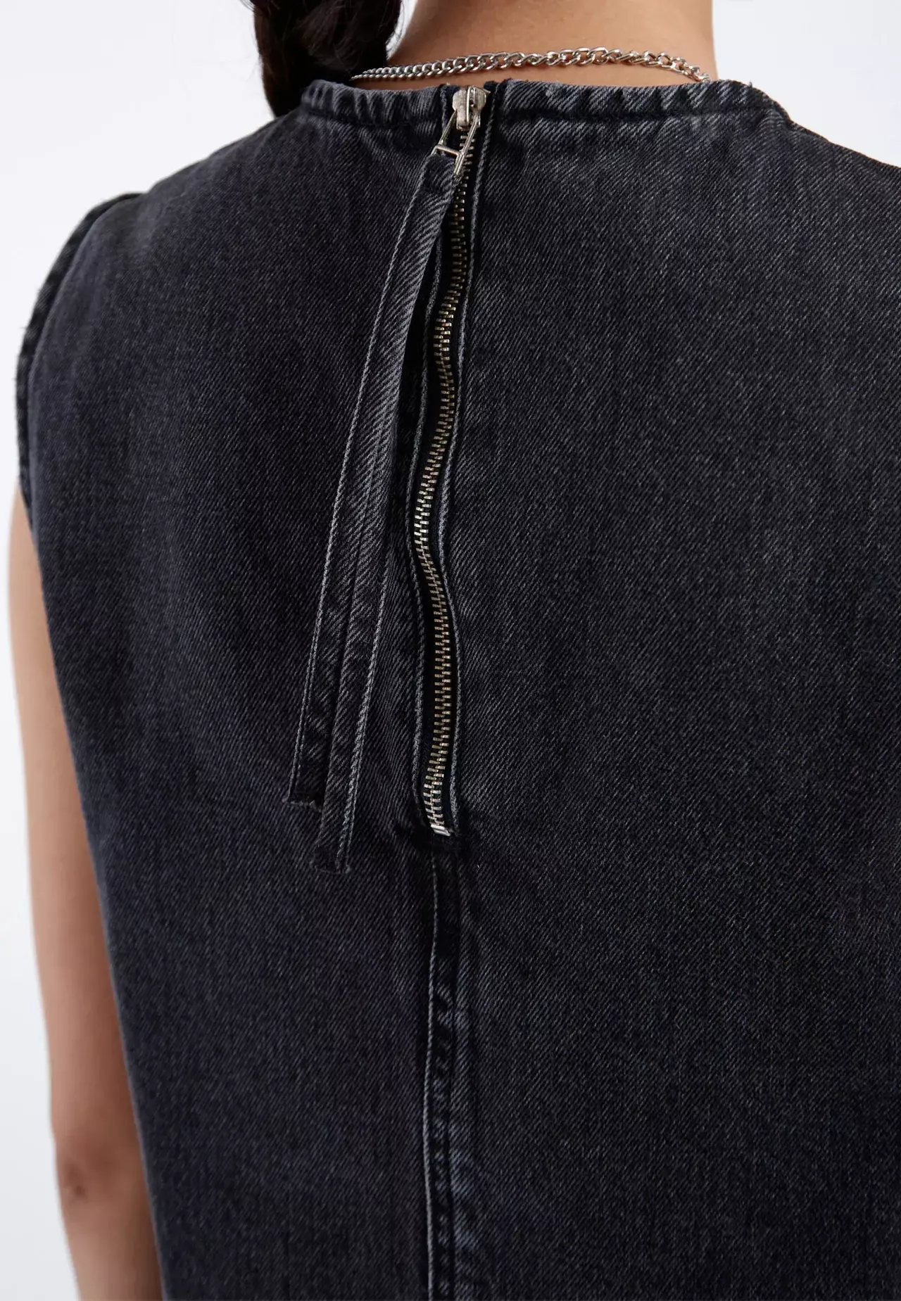 Dr. Denim Erin Top Retro Black Crop Top Denim Damen schwarz